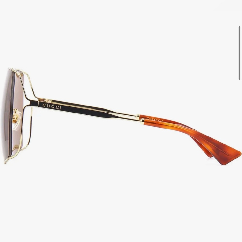 Gucci Sunglasses GG0817S 65mm with gold/brown lens. - Picture 6 of 7